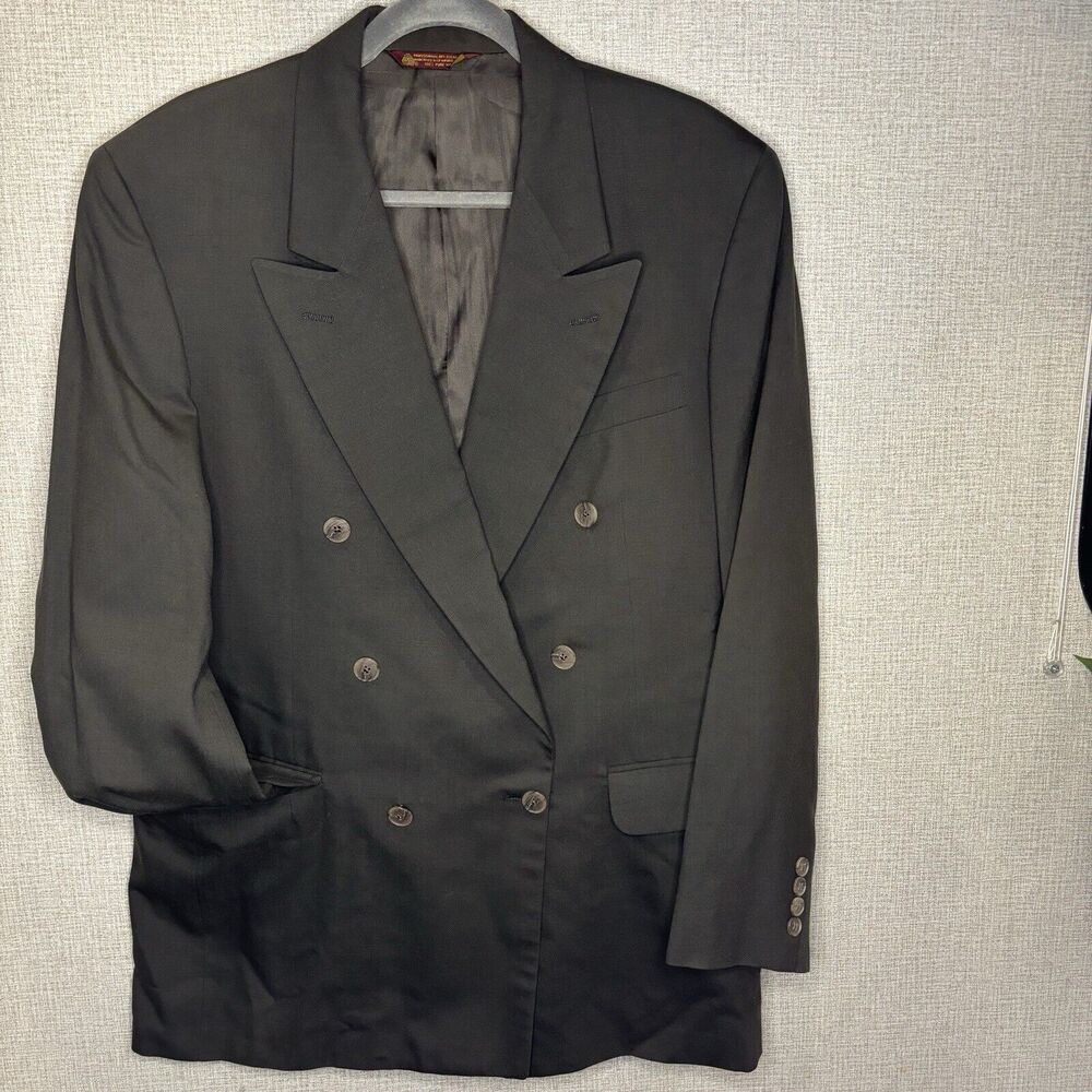 CORBIN Mens Brown Solid 100% Wool Classic Fit Sport Coat Blazer Jacket SIZE 40R